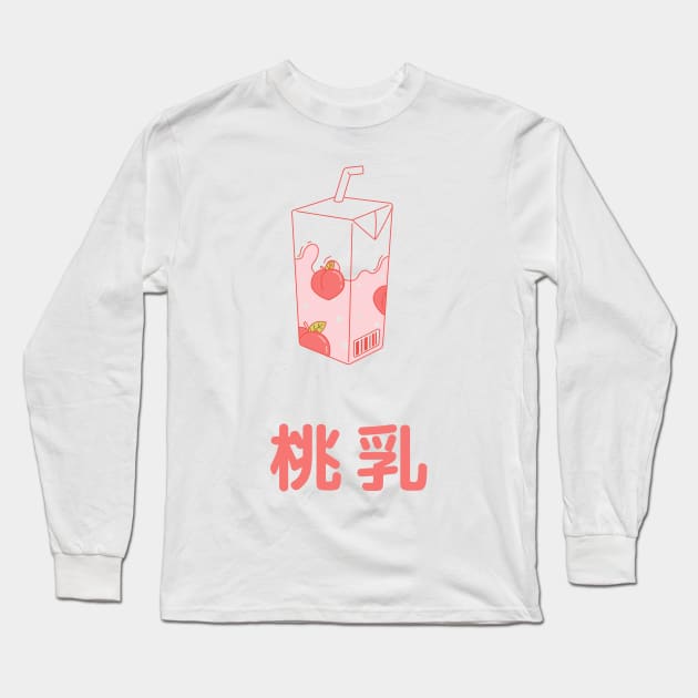 Japanese Peach Milk Long Sleeve T-Shirt by Moshi Moshi Designs